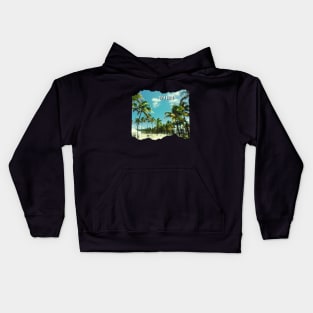 Beautiful photography of Key West Florida blue sky palm tree landscape USA nature lovers Kids Hoodie